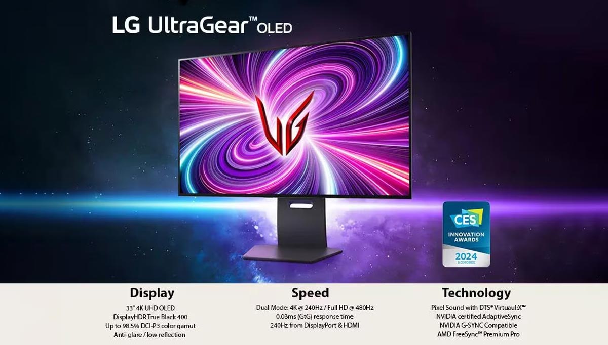 LG UltraGear 32GS95UE-B 32-inch Dual Mode 480Hz 0.03ms UHD OLED Gaming Monitor Price in Bangladesh